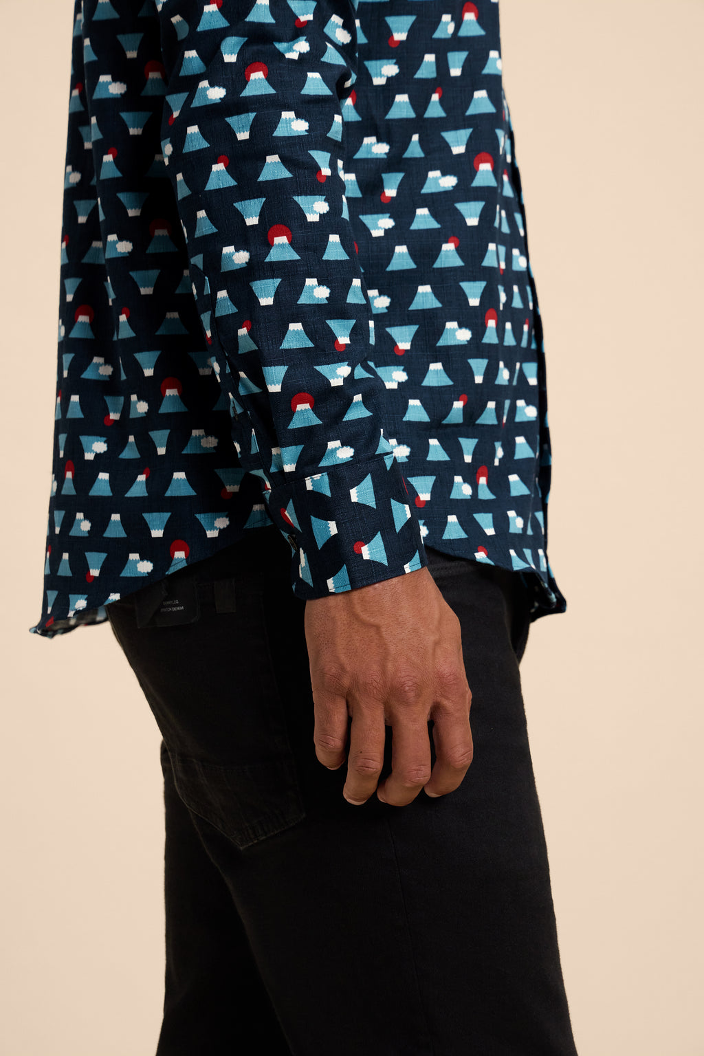 Dreams of Fuji shirt, cuff detail