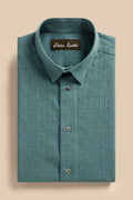 Kasumi Grid Cypress shirt, flat lay