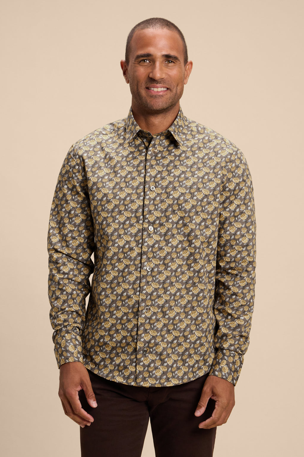 Lotus shirt, front on model