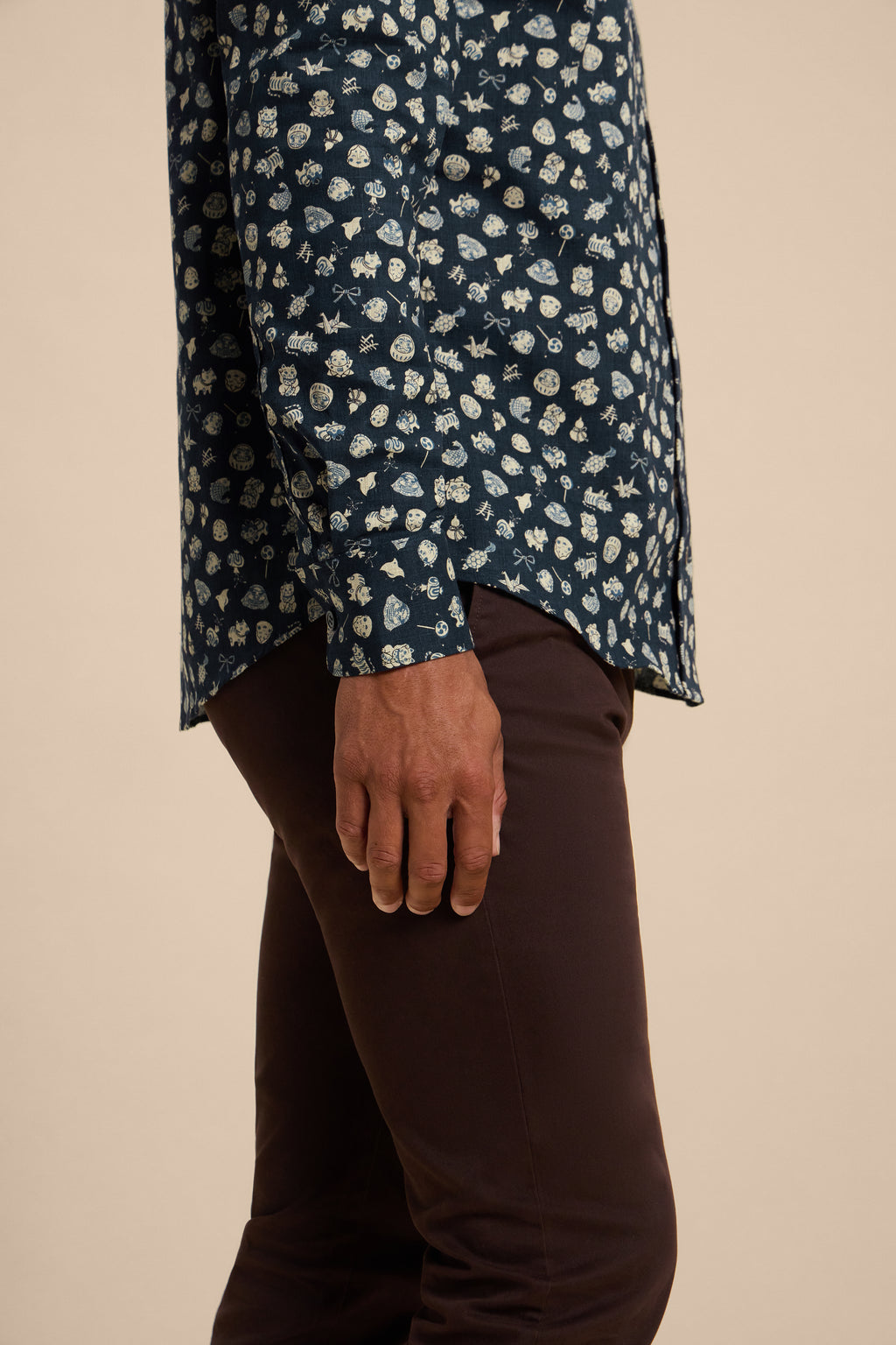 Lucky Icons shirt, cuff detail