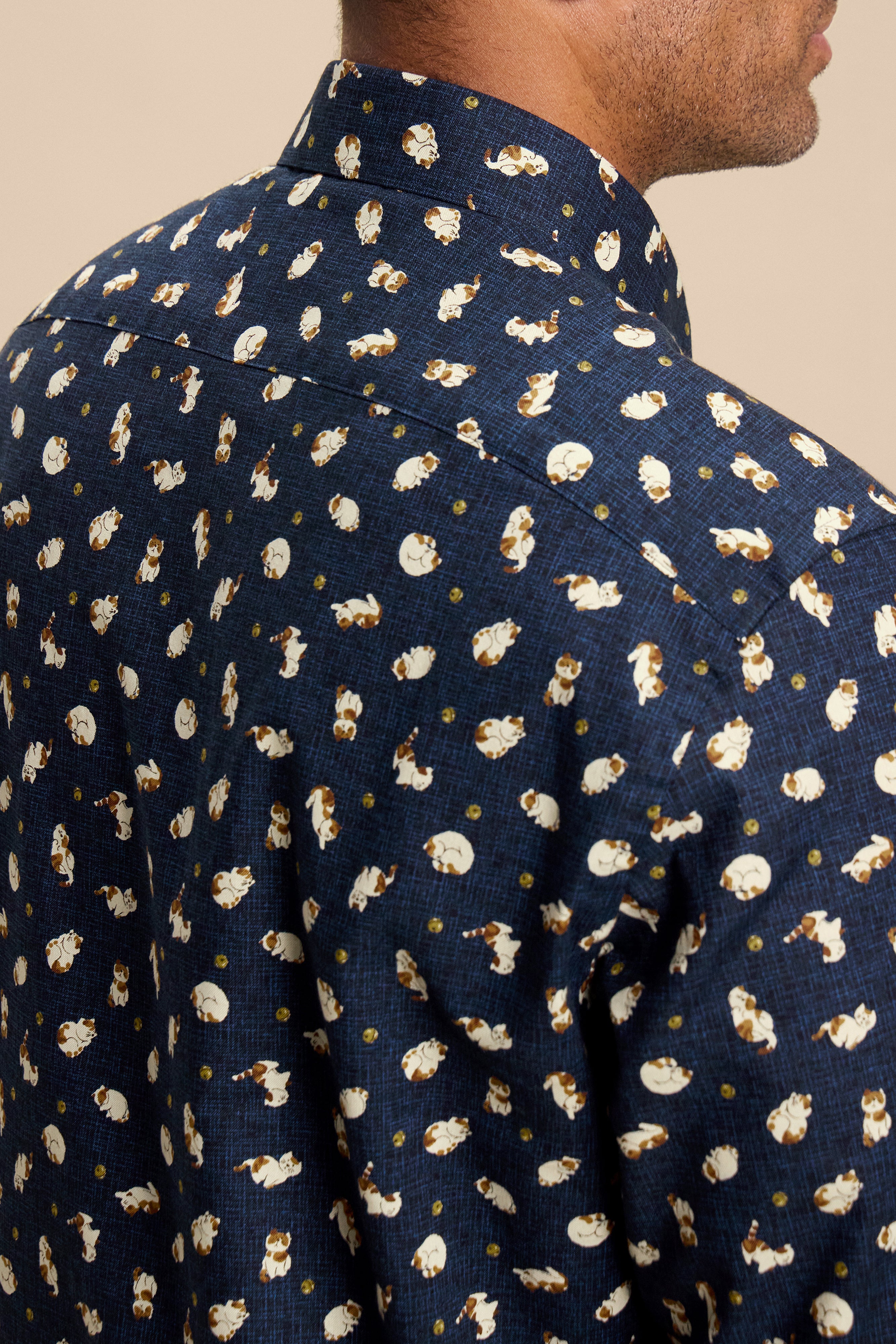 Neko no Suzu shirt, back collar detail