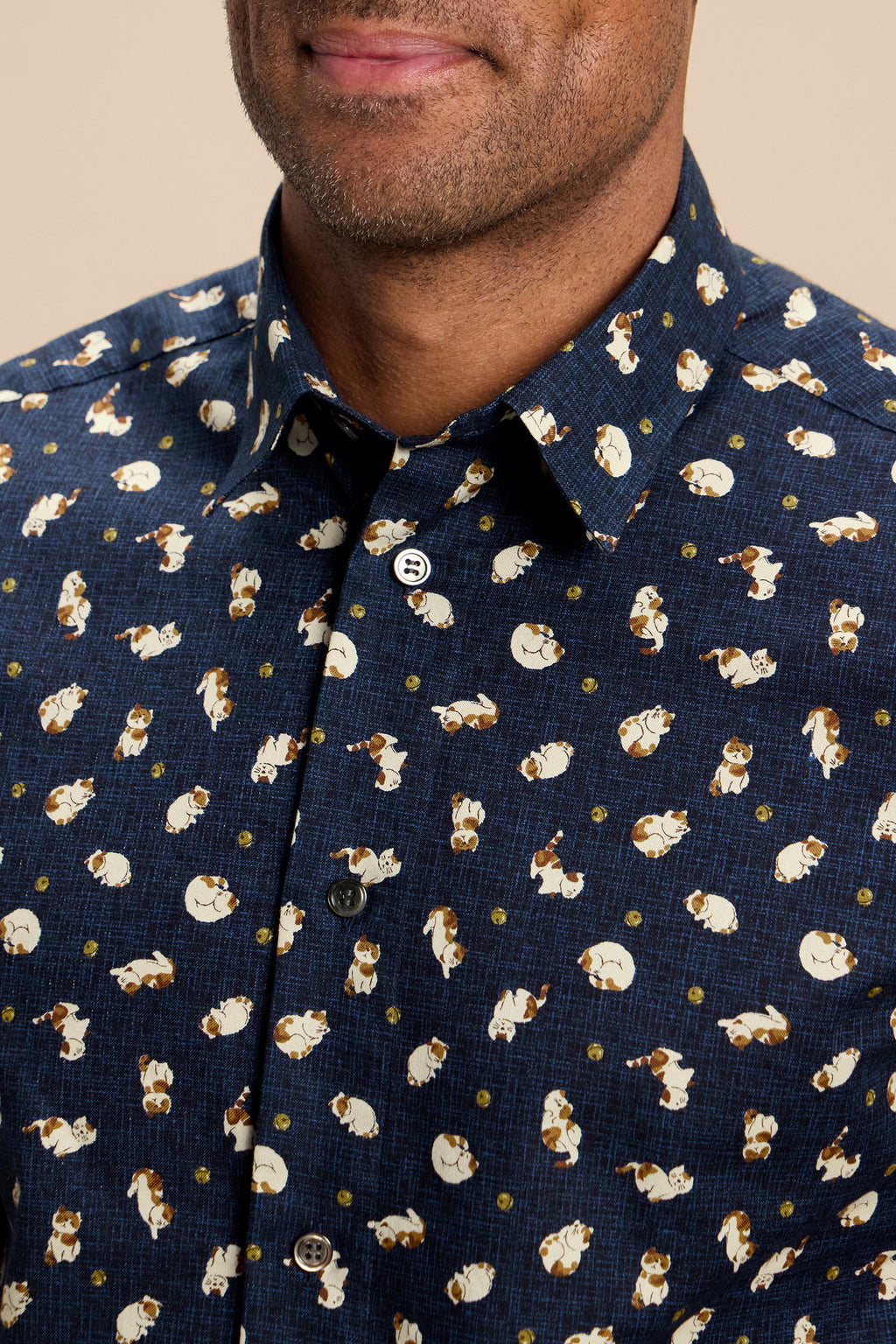 Neko no Suzu shirt, collar detail